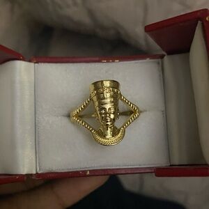 Gold Egyptian Queen Nefertiti Ring